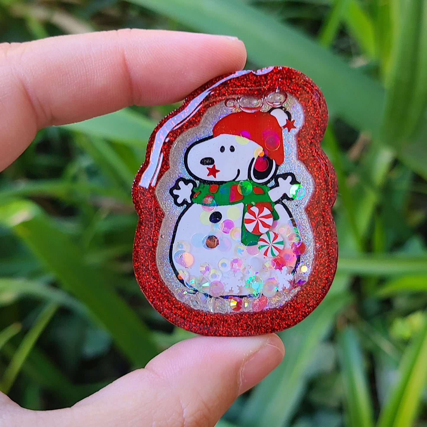 Snow Dog Charm (Red)