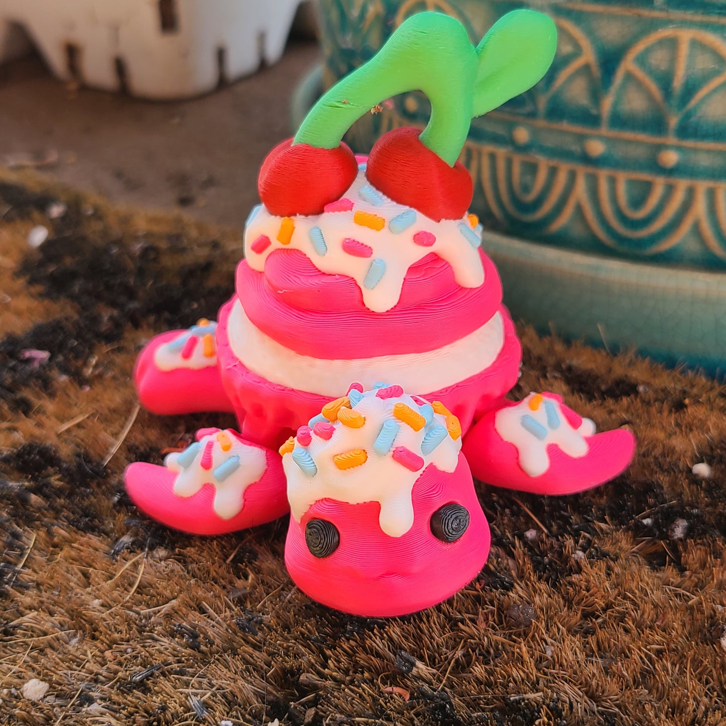 Ice Cream Turtle Fidget Keychain