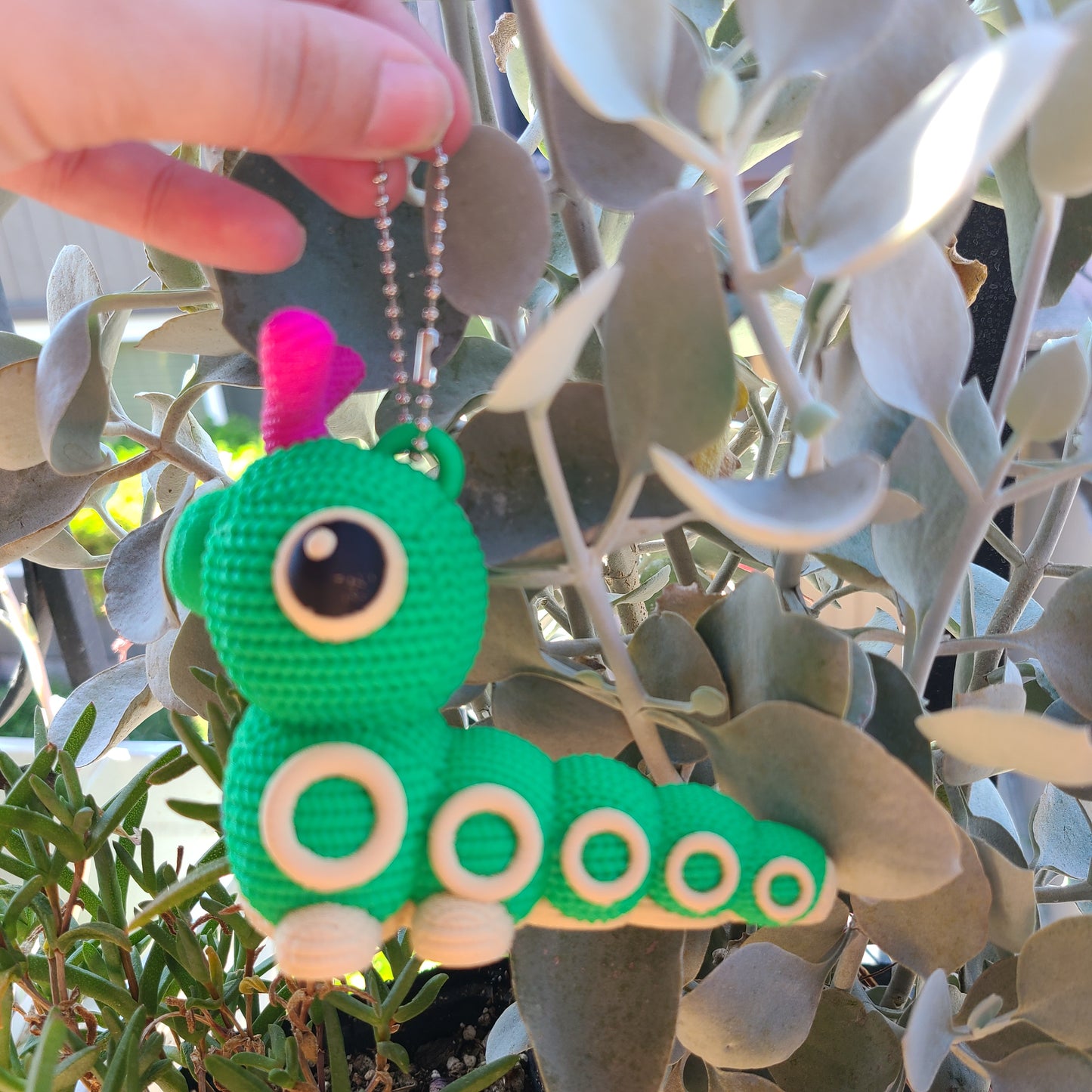 Caterpillar Pocket Monster Keychain
