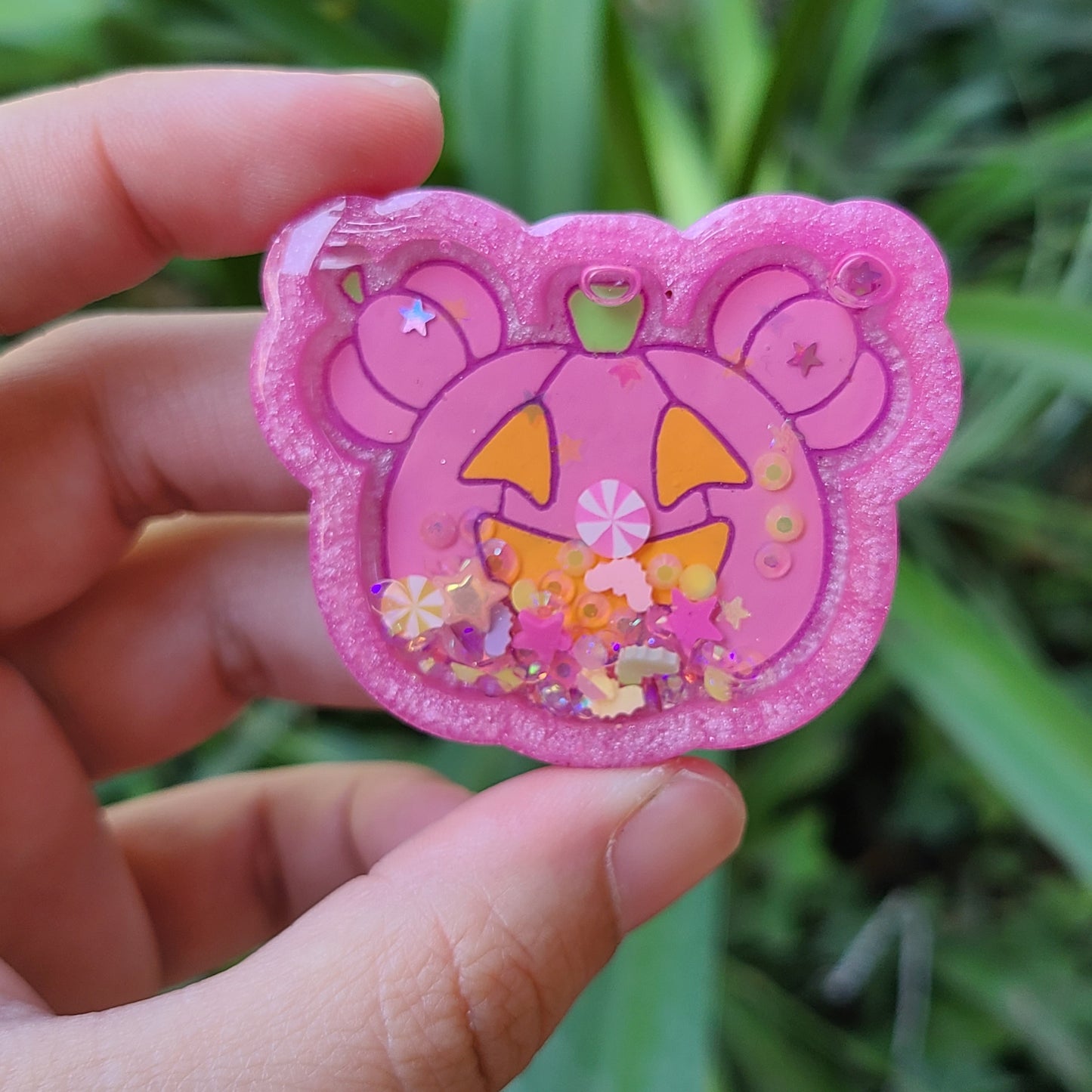Pink Pumpkin Mouse Charm