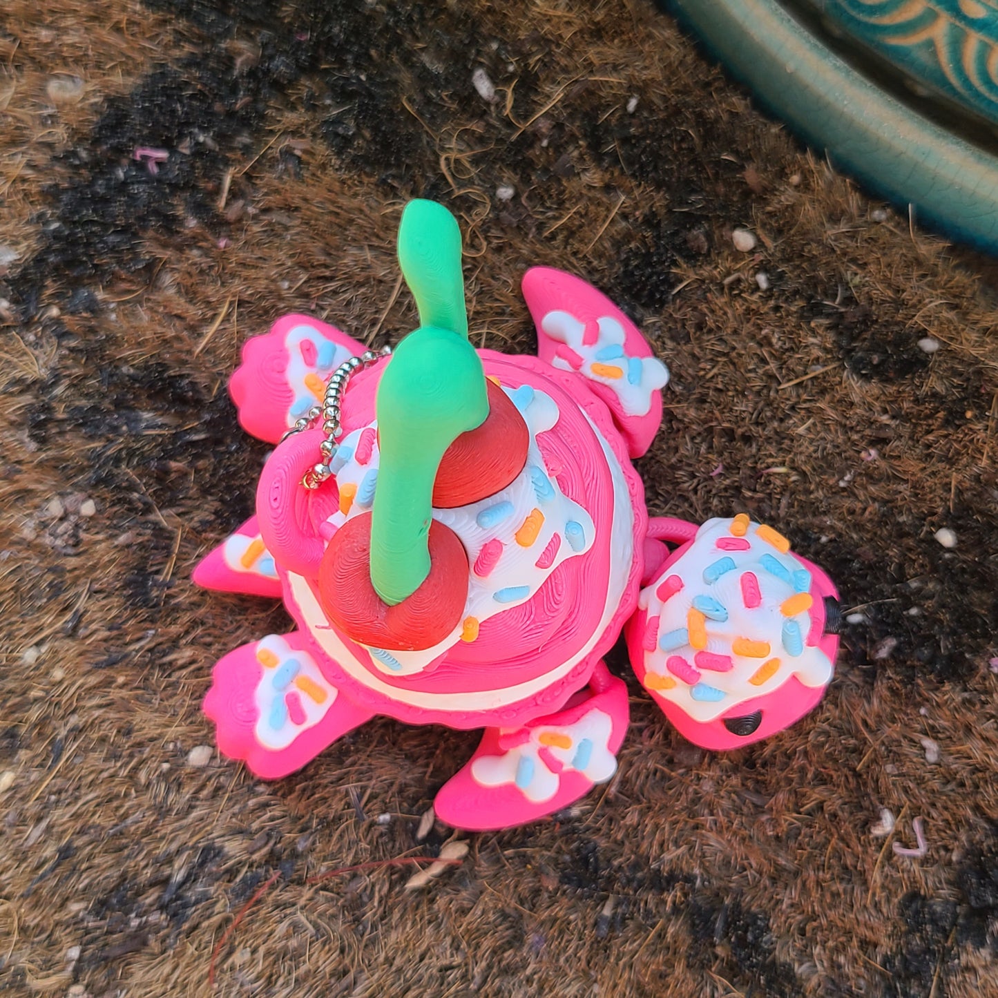 Ice Cream Turtle Fidget Keychain