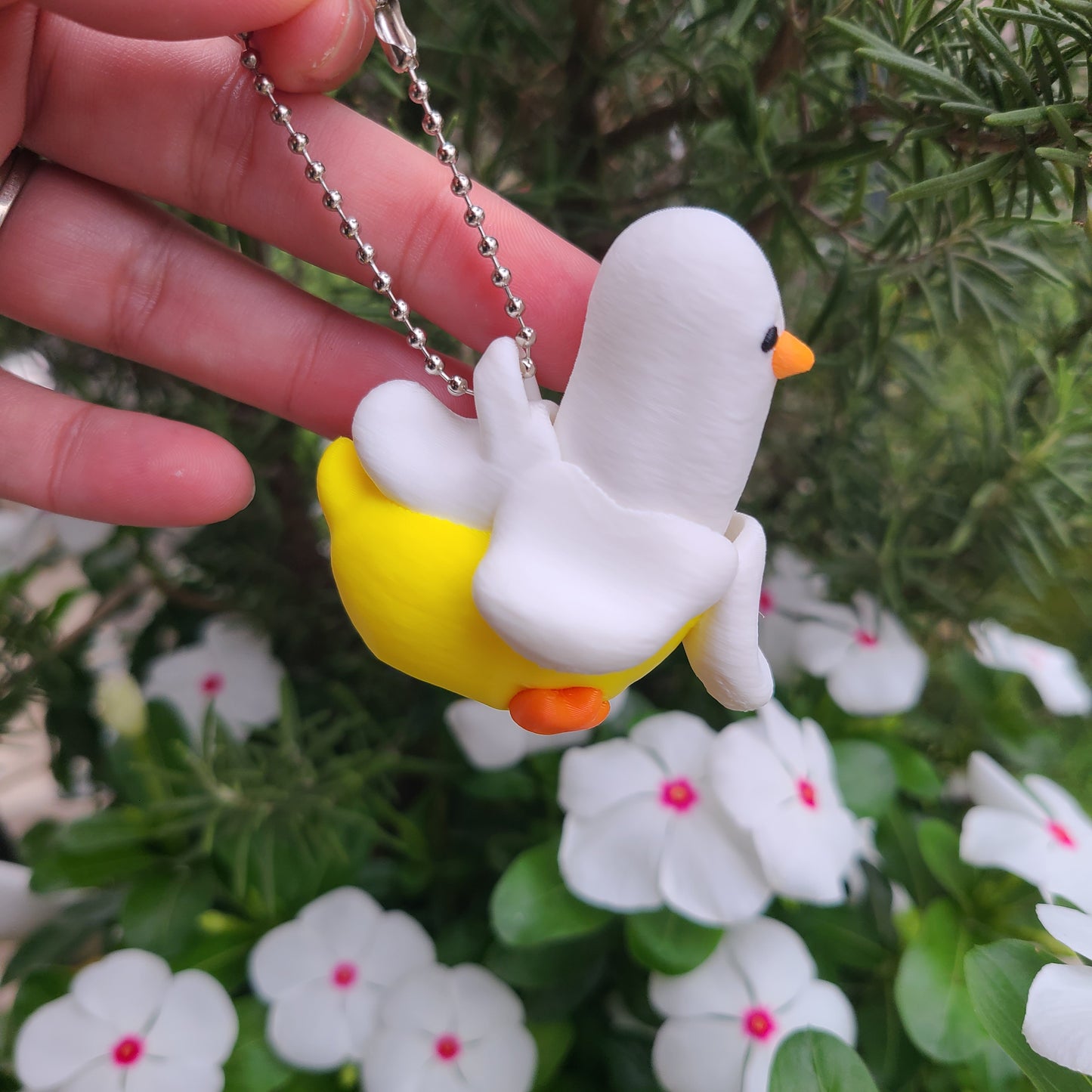 Banana Duck Fidget Clicker Keychain