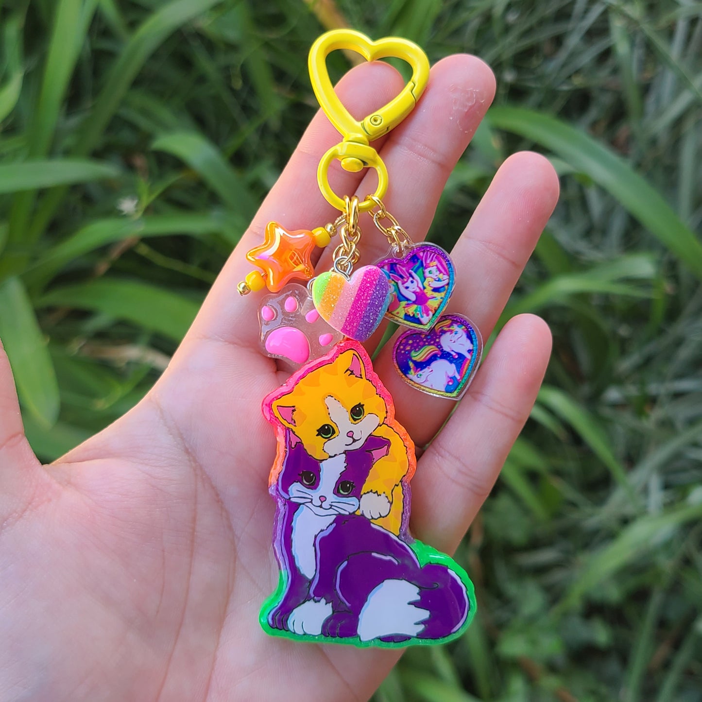 90's Rainbow Cats Bag Charm