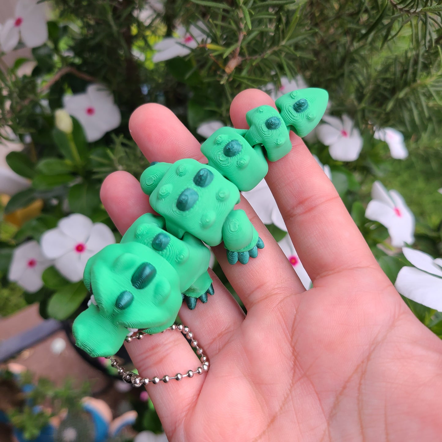 Articulated Crocodile 3D Printed Keychain