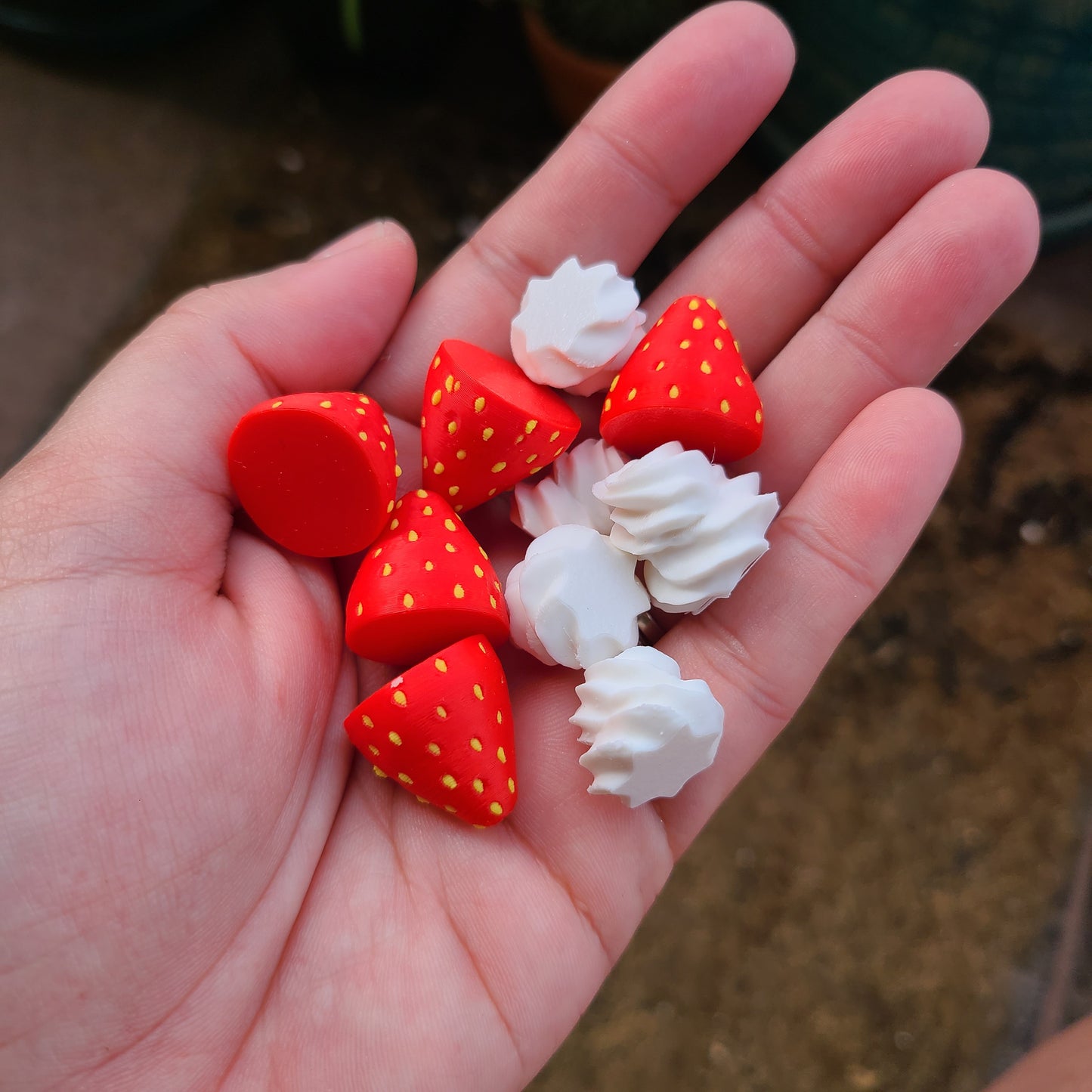 Strawberry & Cream 3D Printed Tic Tac Toe Game