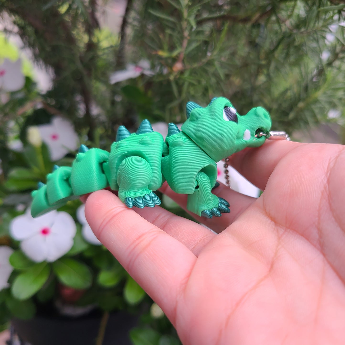 Articulated Crocodile 3D Printed Keychain