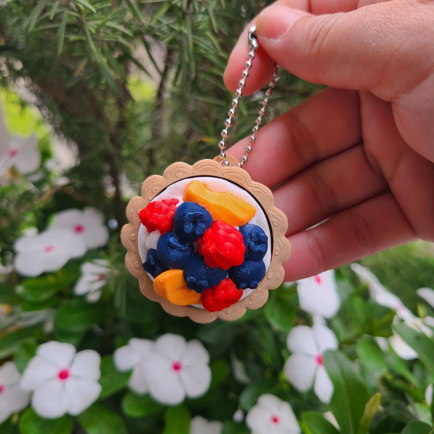 Fruit Pie Fidget Clicker Keychain