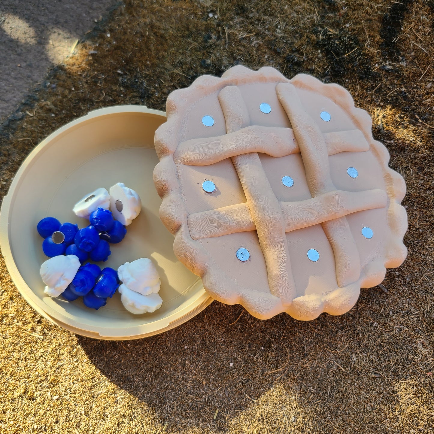 Magnetic Blueberry Pie Tic Tac Toe Game
