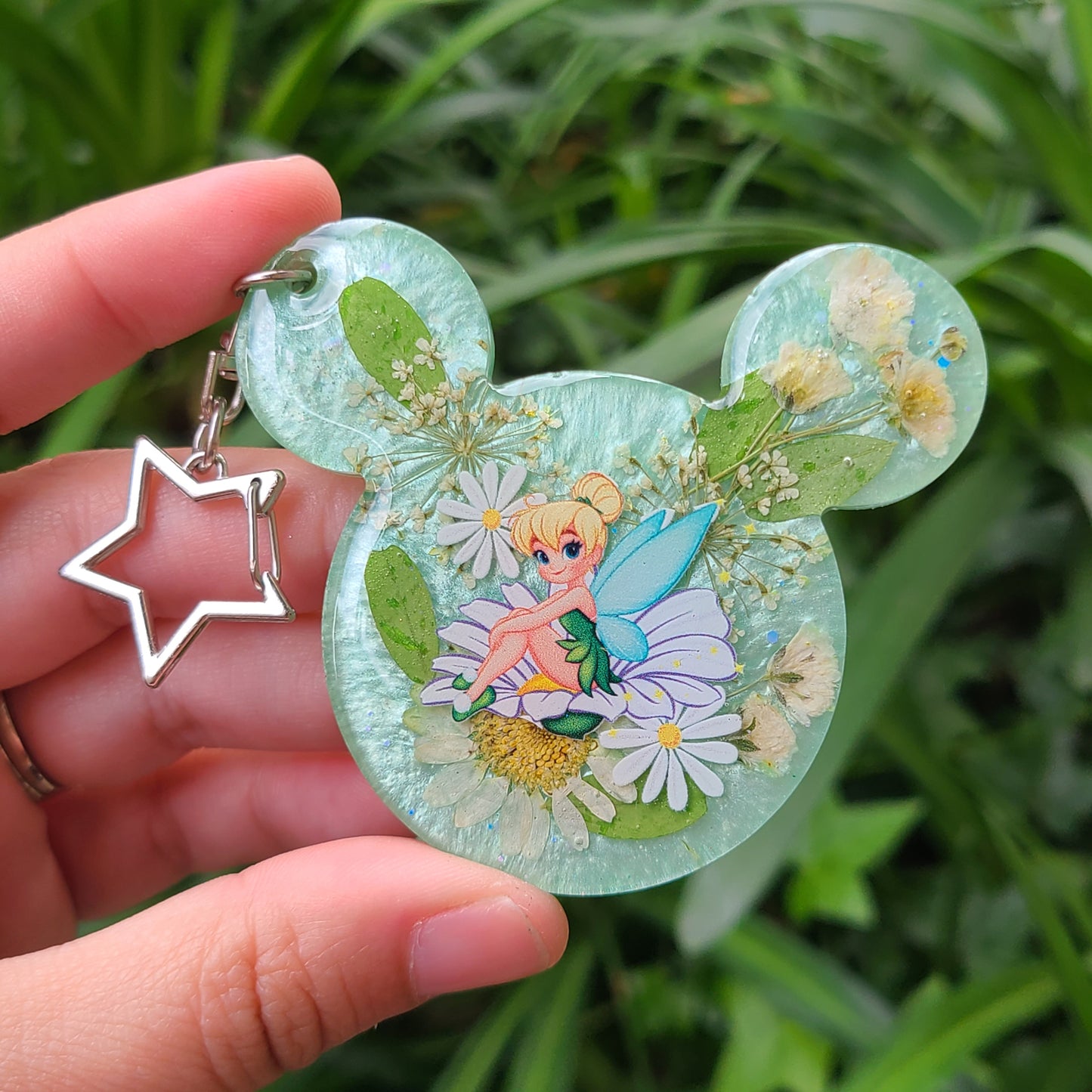 Fairy Flower Mouse Keychain