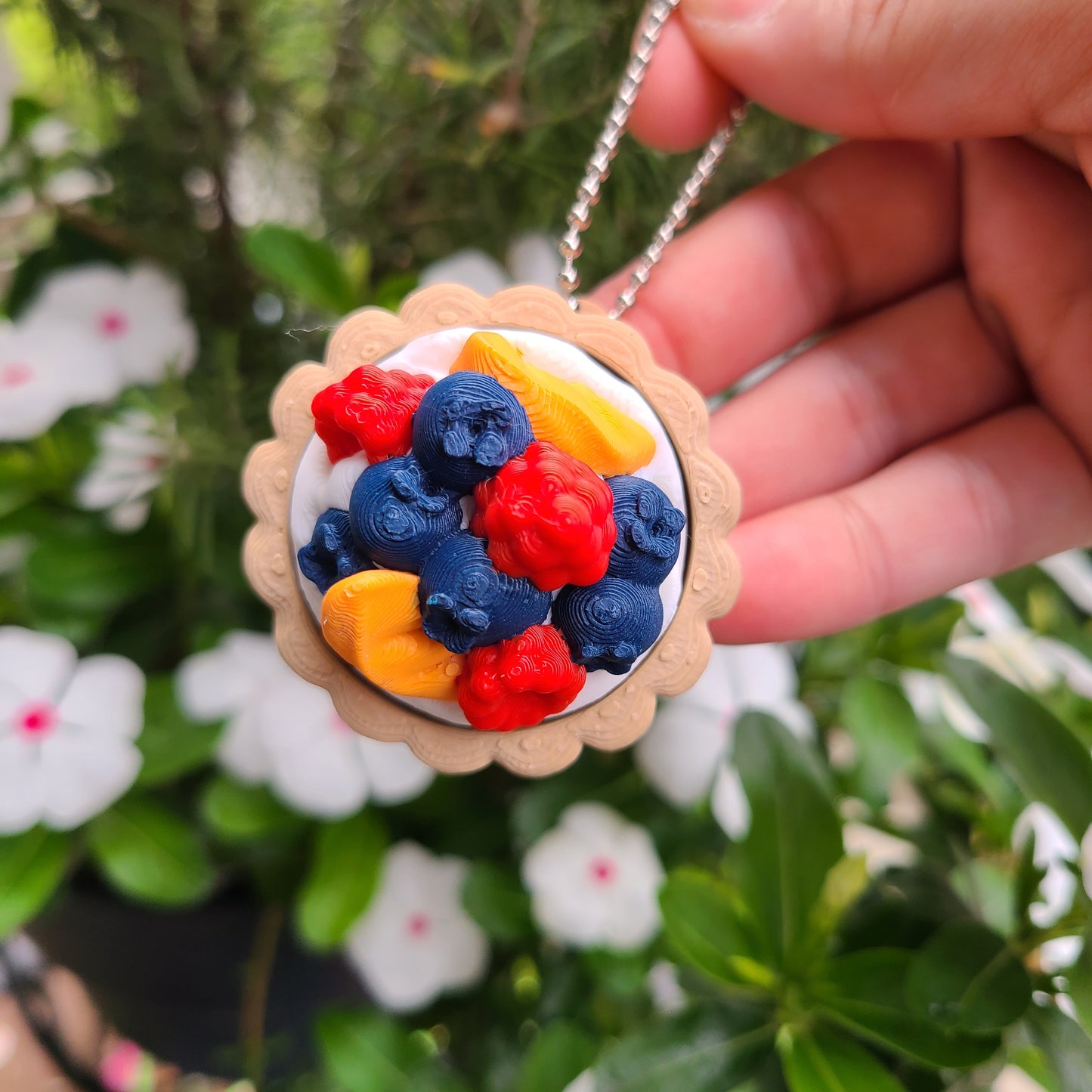 Fruit Pie Fidget Clicker Keychain