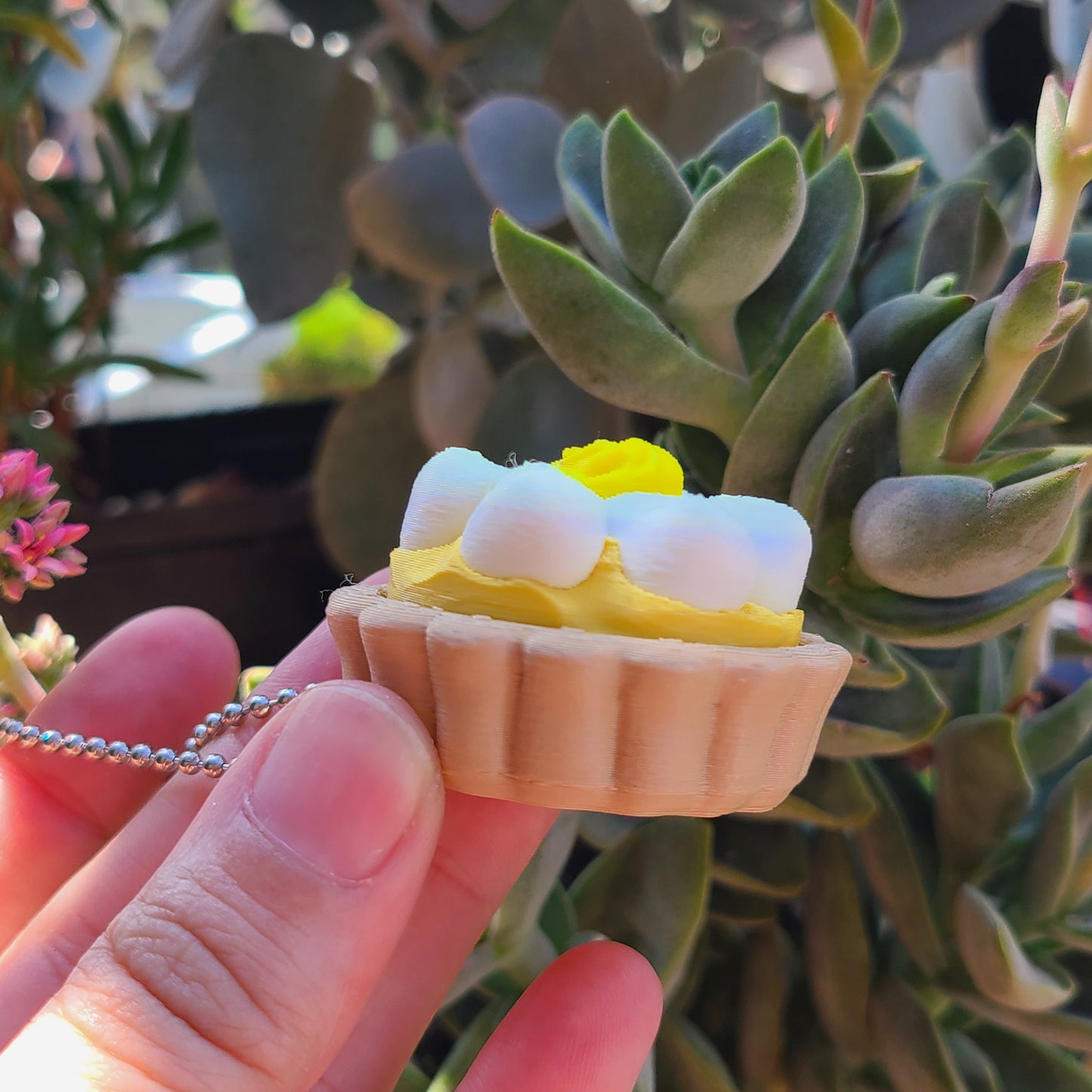 Lemon Pie Fidget Clicker Keychain