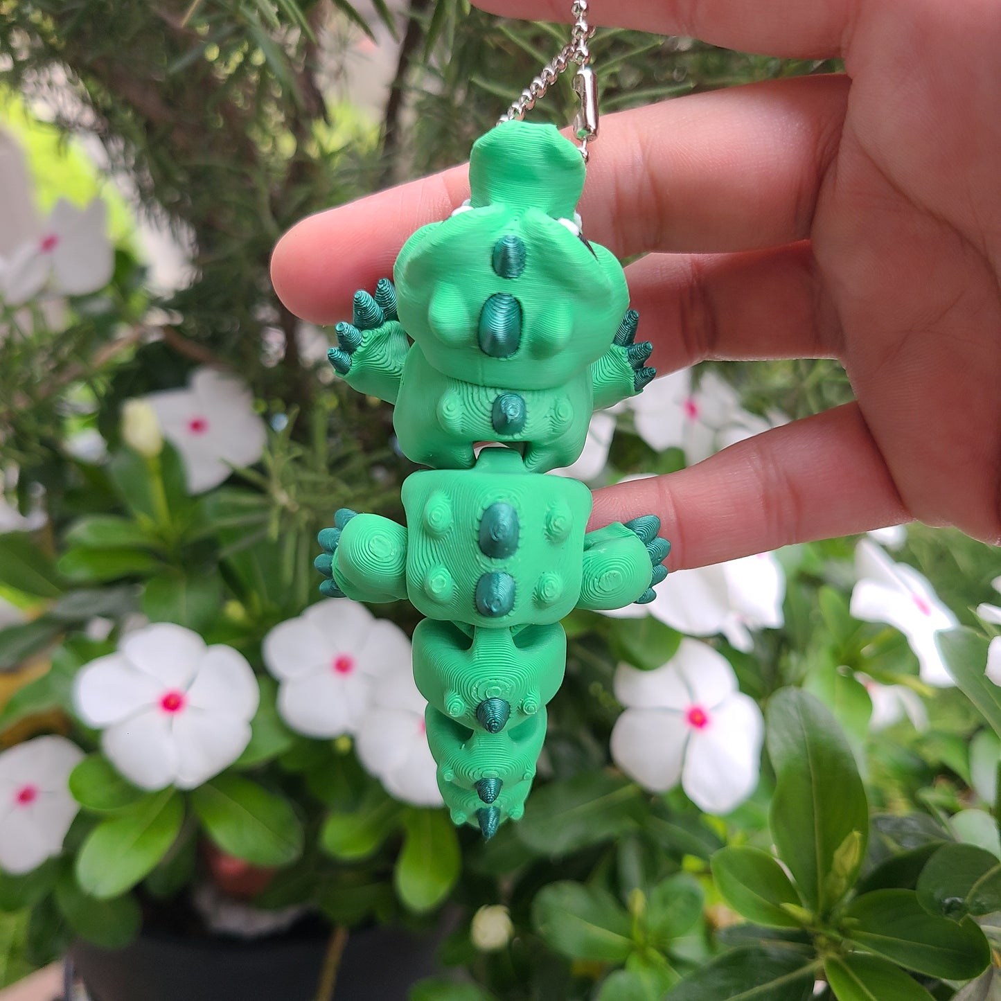 Articulated Crocodile 3D Printed Keychain