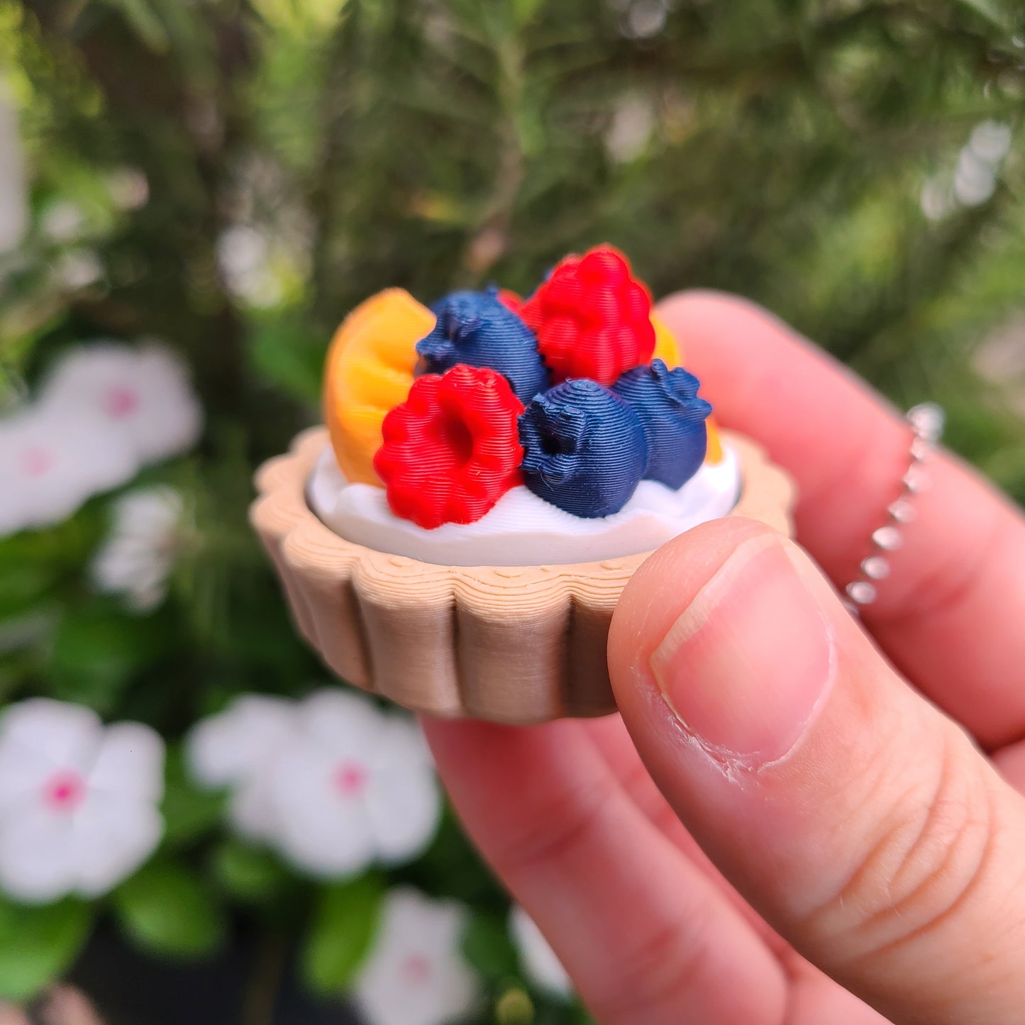 Fruit Pie Fidget Clicker Keychain