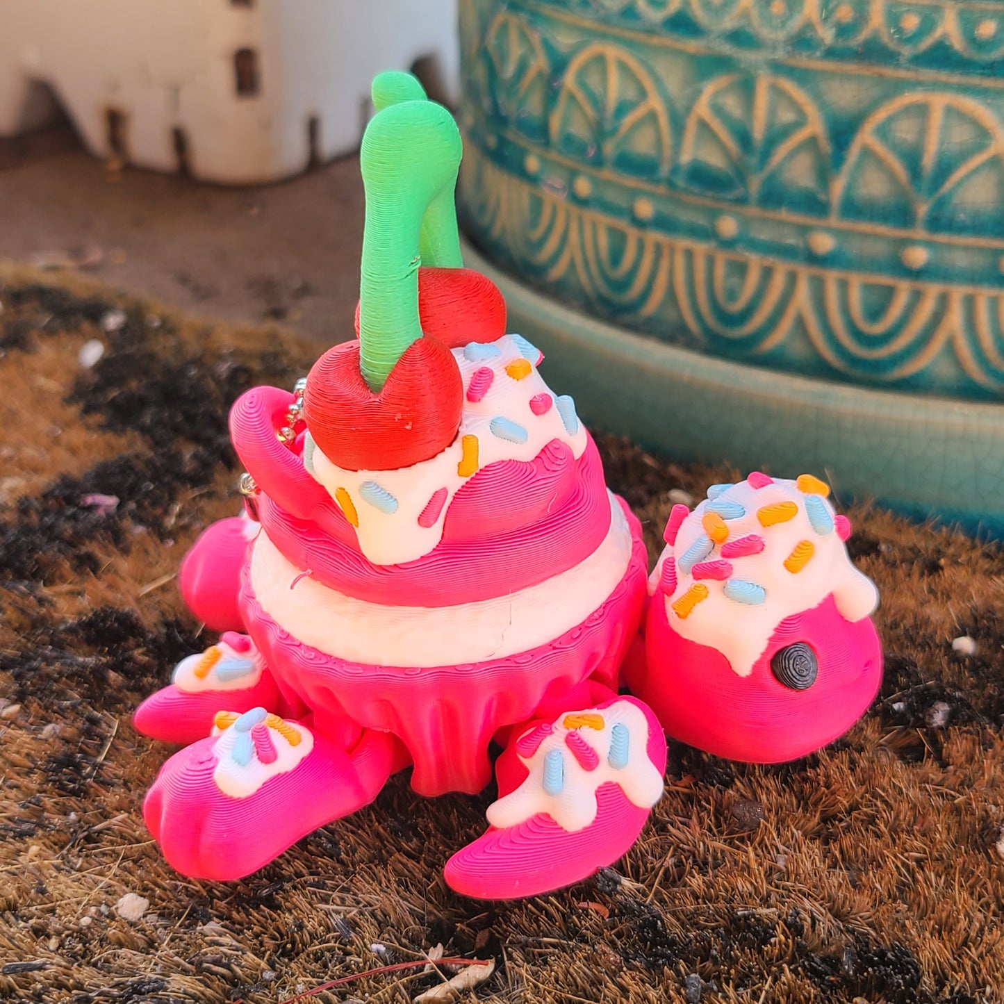 Ice Cream Turtle Fidget Keychain