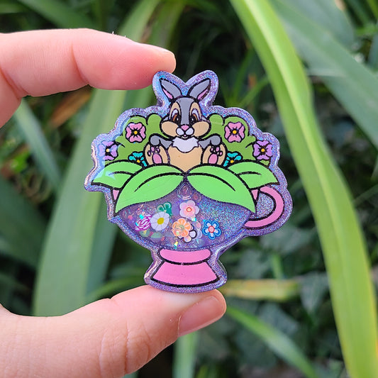 Bunny Flowers Charm