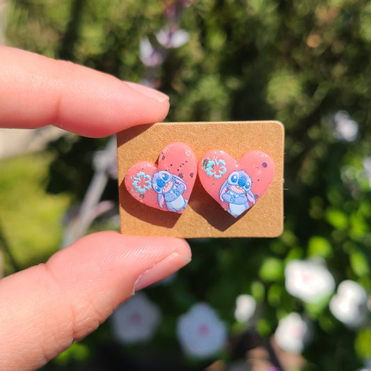 Alien Heart Earrings