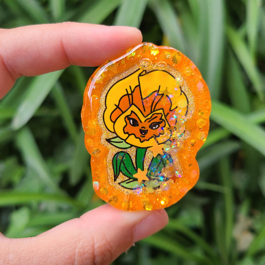 Orange Wonderland Flower Charm