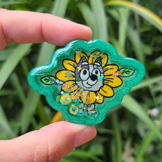 Sunflower Dog Charm