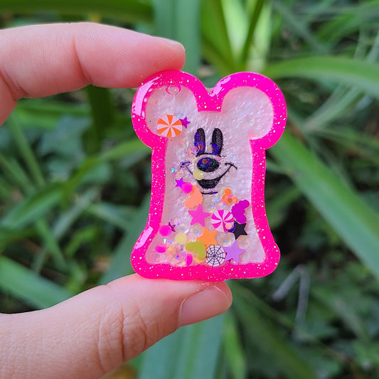 Pink Ghost Mouse Charm