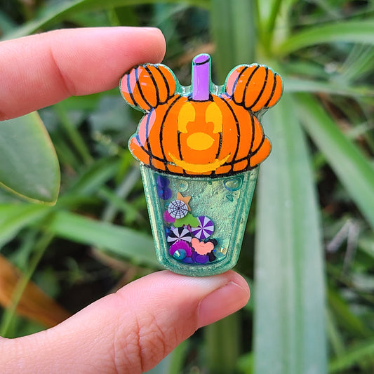 Mouse Pumpkin Boba Charm