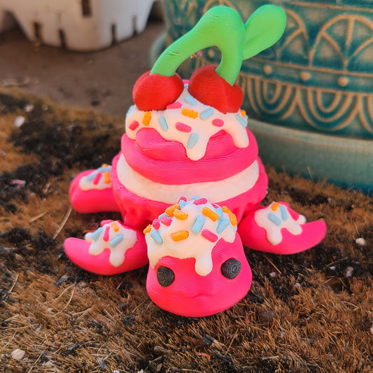Ice Cream Turtle Fidget Keychain