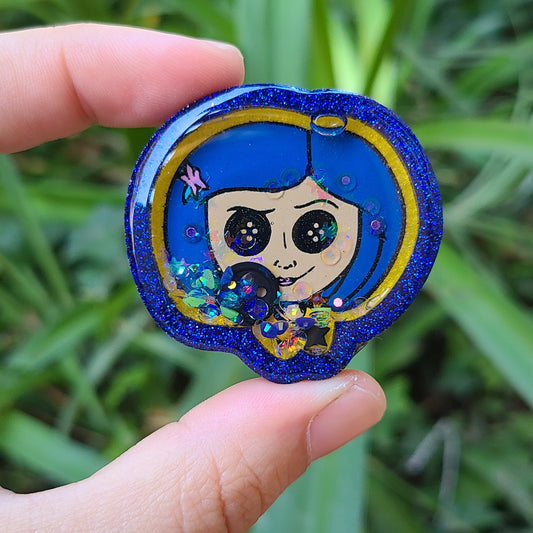 Button Girl Charm