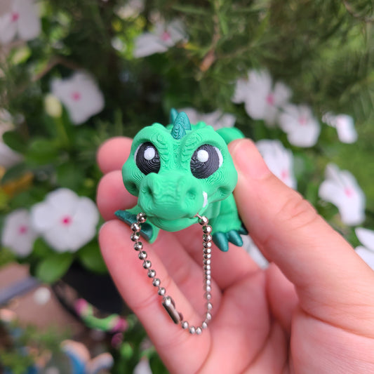 Articulated Crocodile 3D Printed Keychain
