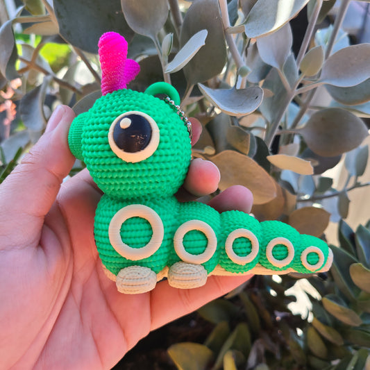 Caterpillar Pocket Monster Keychain
