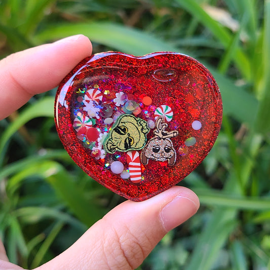 Christmas Grump Heart Charm