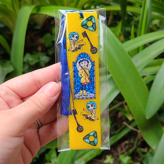 Button Eye Girl Bookmark