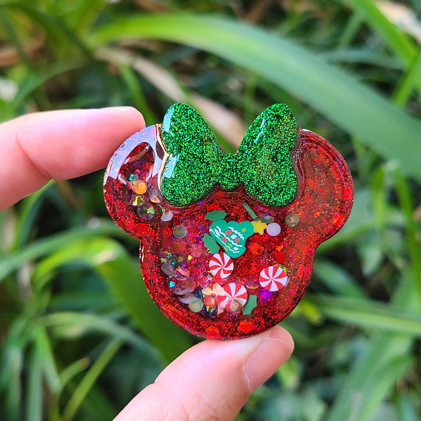 Red Christmas Mouse Charm