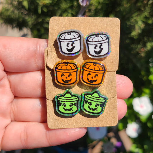 Halloween Bucket Earrings