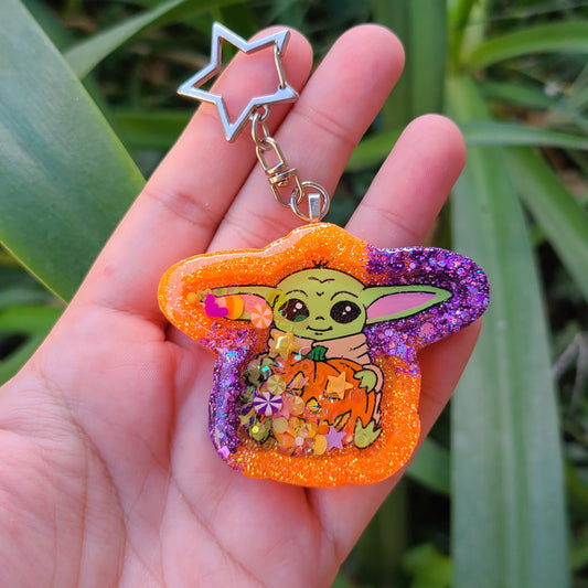 Alien Pumpkin Keychain