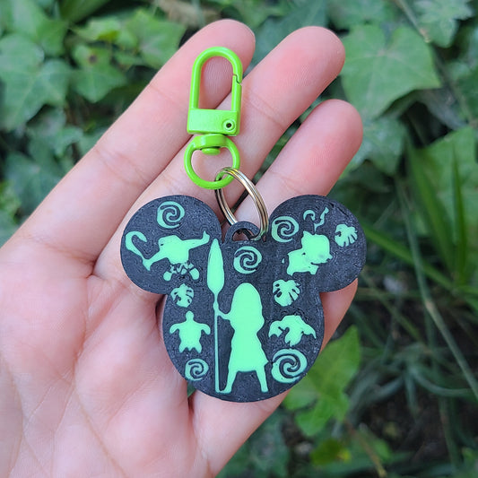 Princess Keychain (Green Glows in the Dark)