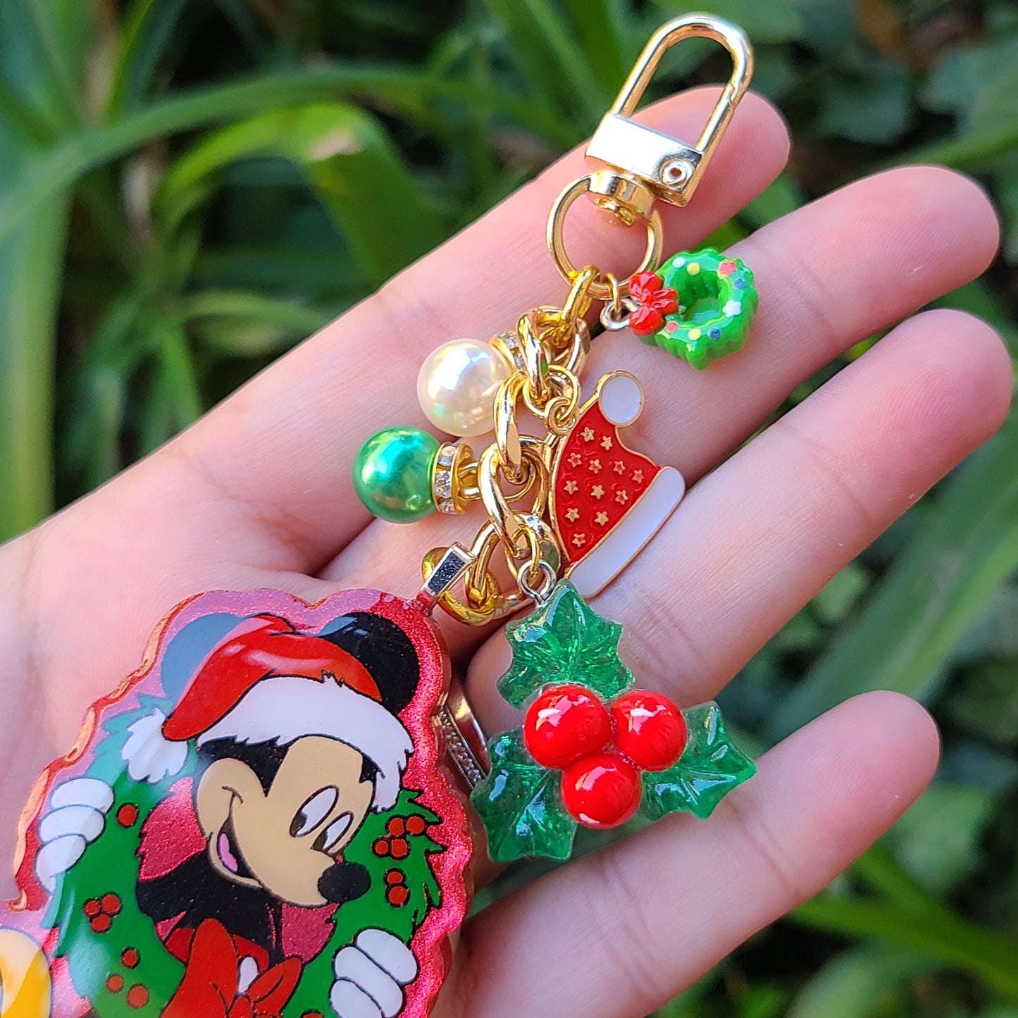 Santa Mouse Bag Charm