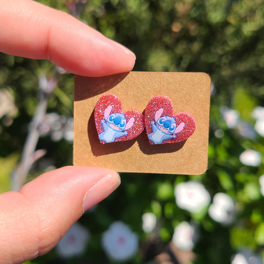 Alien Heart Earrings
