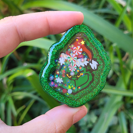 Christmas Grump Charm (Green)