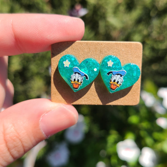 Duck Heart Earrings