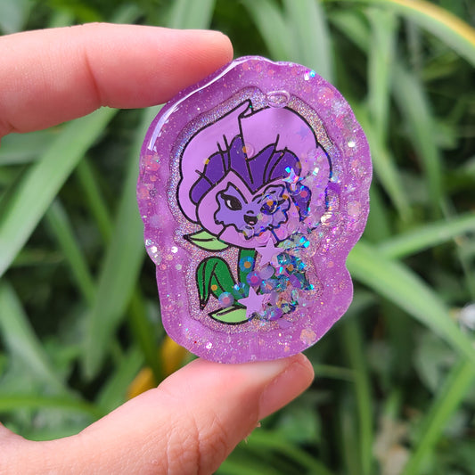 Purple Wonderland Flower Charm