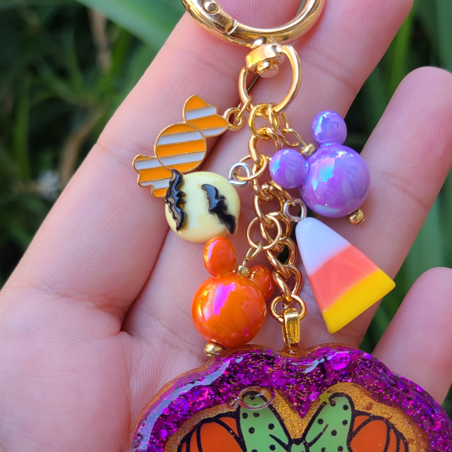 Girl Pumpkin Mouse Bag Charm