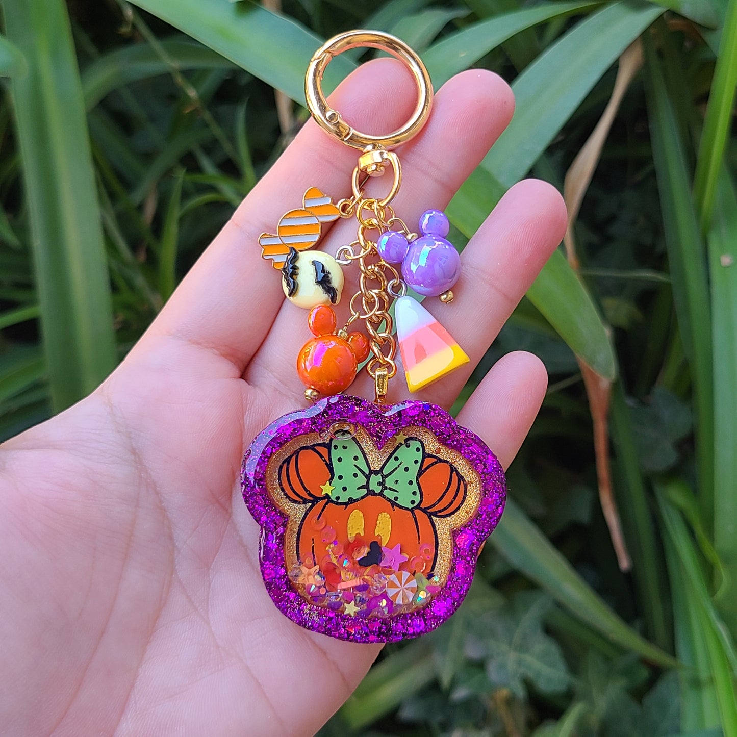 Girl Pumpkin Mouse Bag Charm