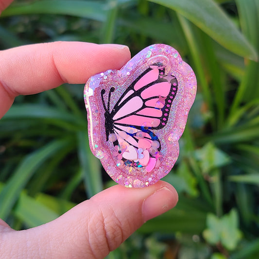 Pink Butterfly Charm