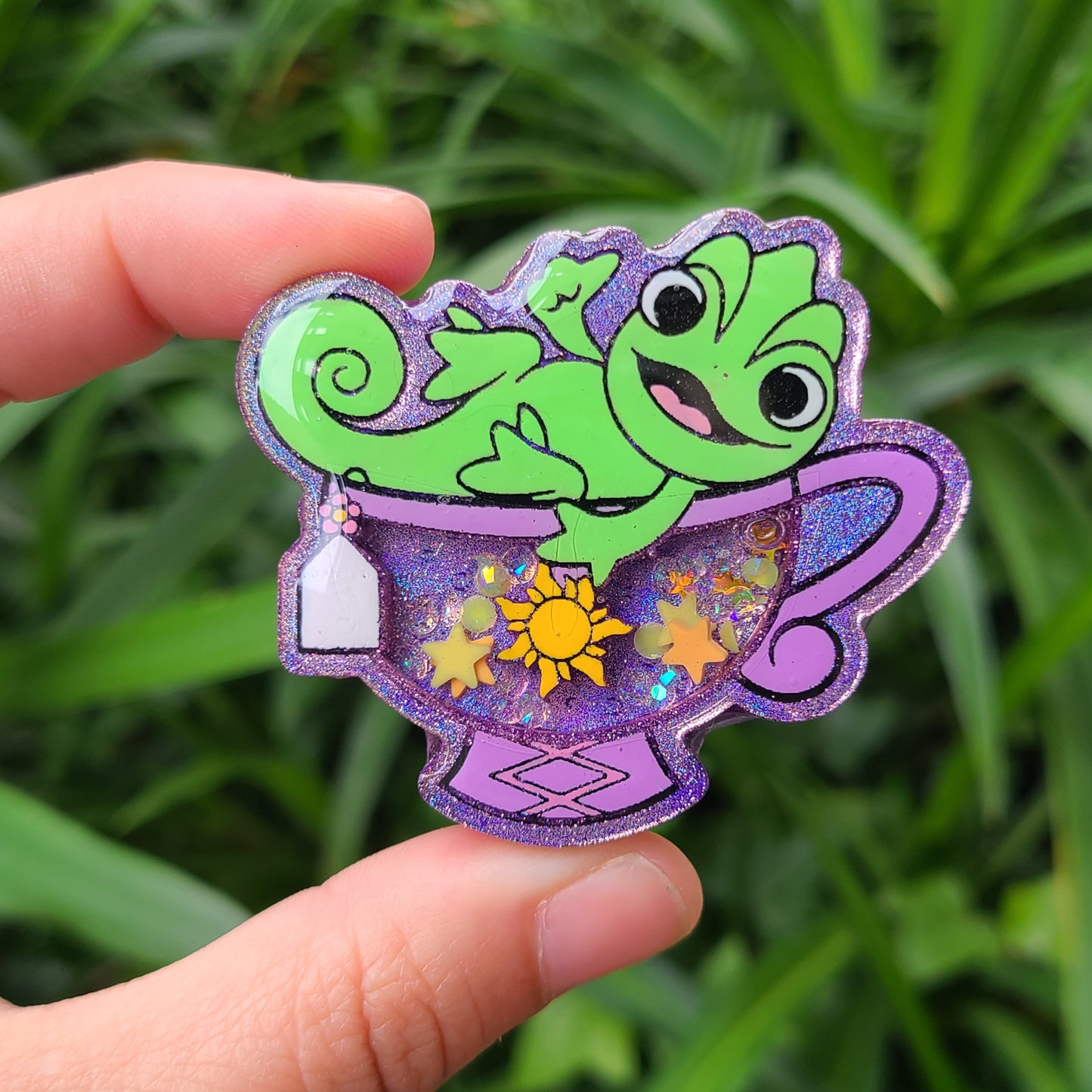 Chameleon Tea Cup Charm