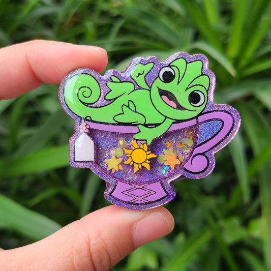 Chameleon Tea Cup Charm