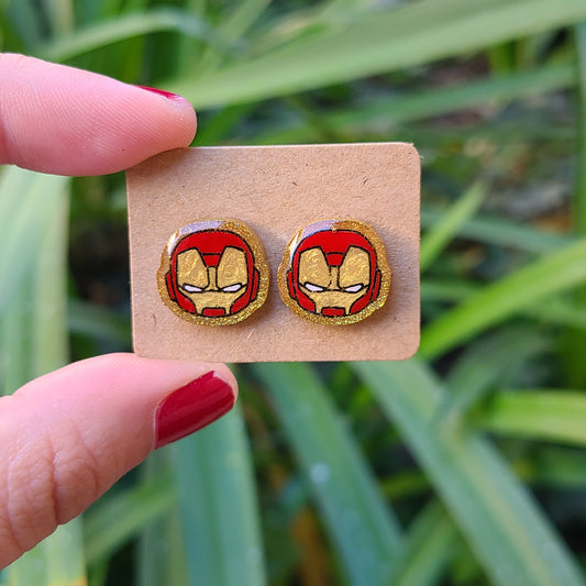 Iron Hero Stud Earrings